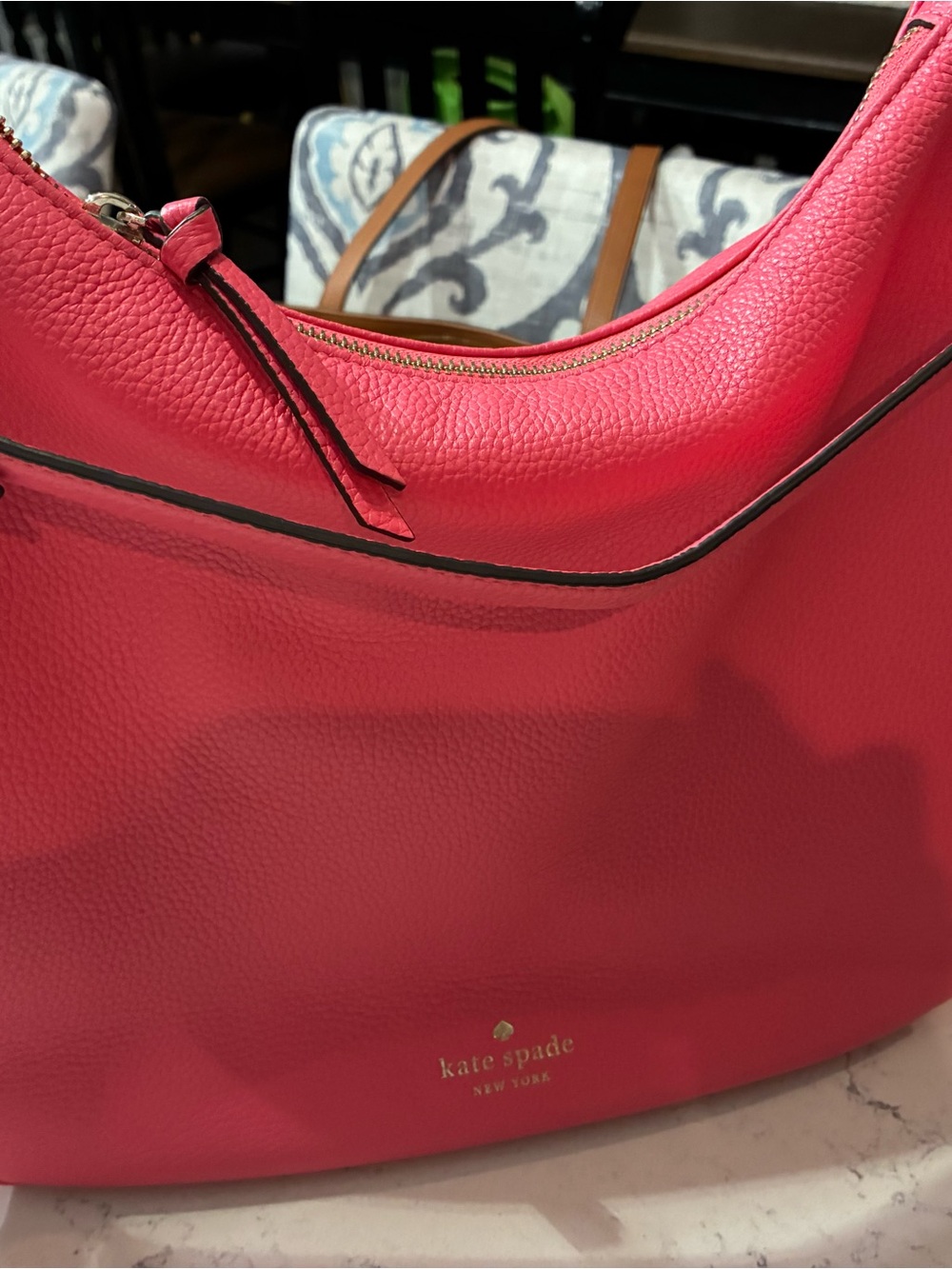 kate spade Coral Pink Pebbled Leather Bag
